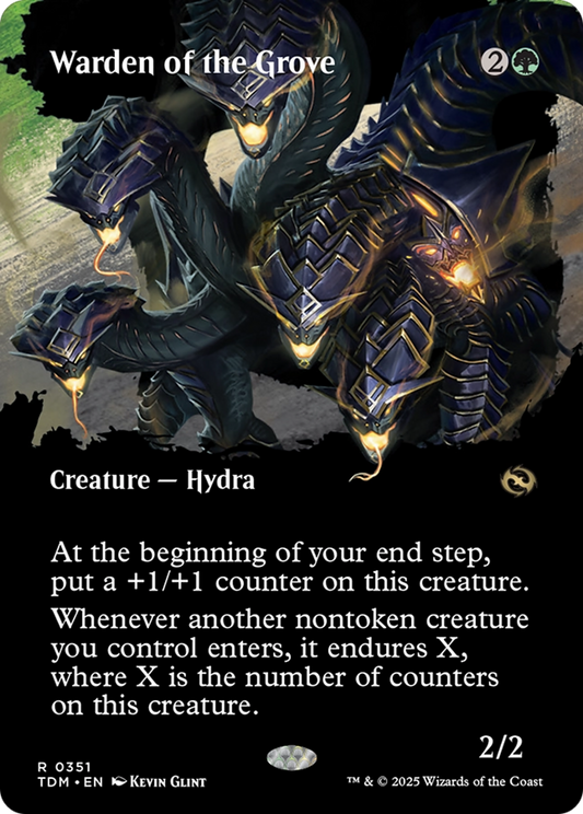 Warden of the Grove (Borderless) (351) Foil - Tarkir: Dragonstorm