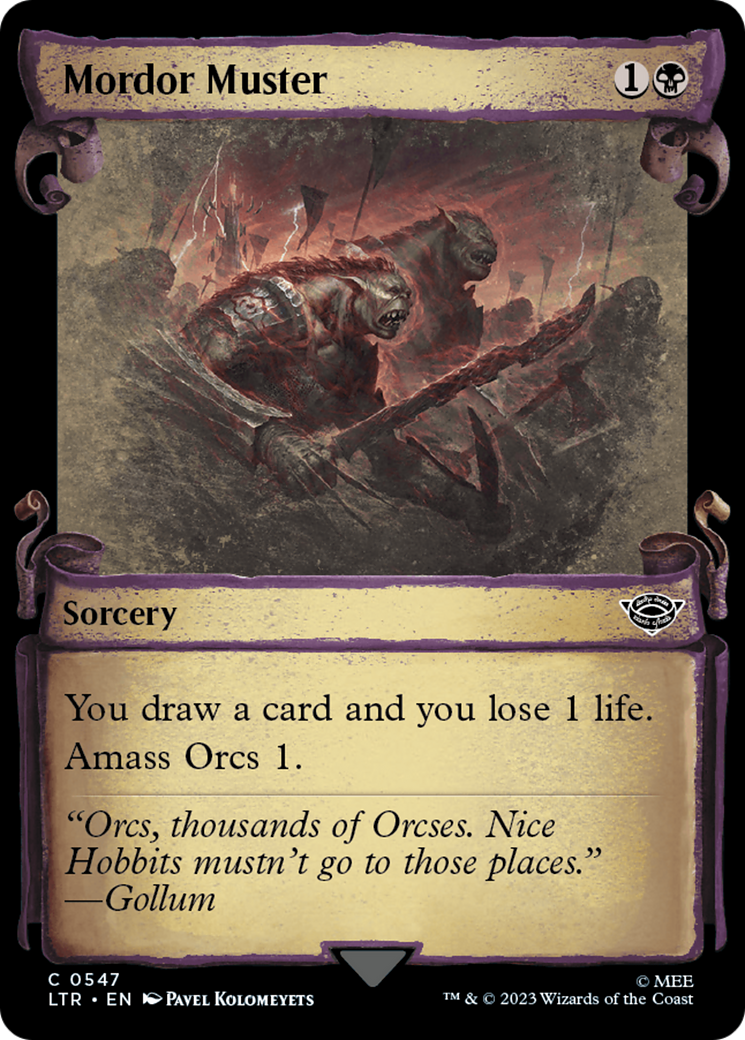Mordor Muster (Showcase) (547) Foil - The Lord of the Rings: Tales of Middle-earth