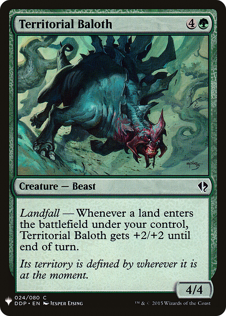 Territorial Baloth (DDP-24) - The List