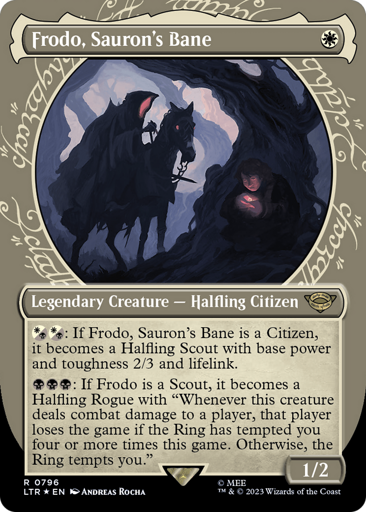 Frodo, Sauron's Bane (Showcase) (796) Foil - The Lord of the Rings: Tales of Middle-earth