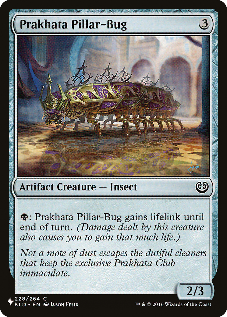 Prakhata Pillar-Bug (KLD-228) - The List