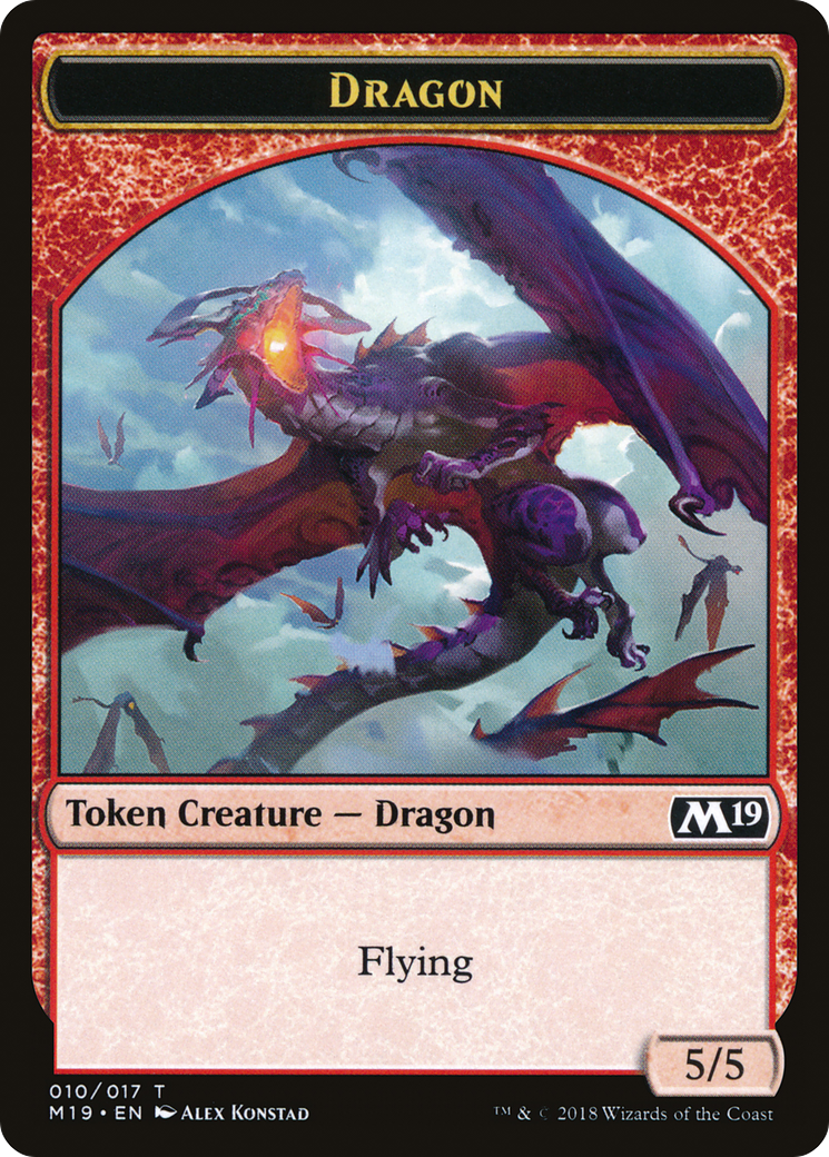 Dragon Token (010/017) [Core Set 2019 Tokens] | Silver Goblin