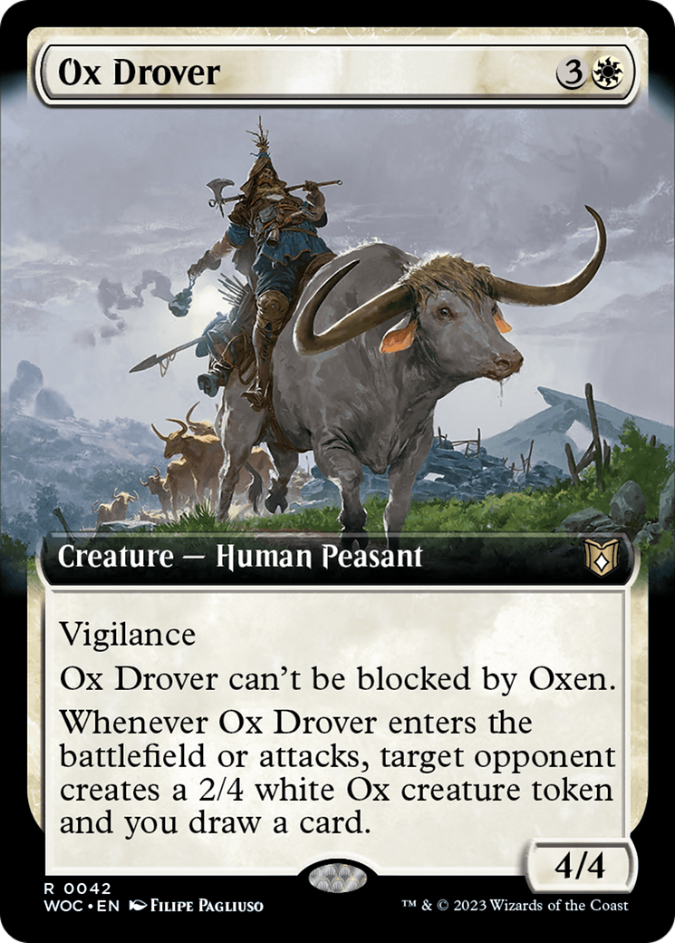Ox Drover (Extended Art) (042) - Wilds of Eldraine Commander