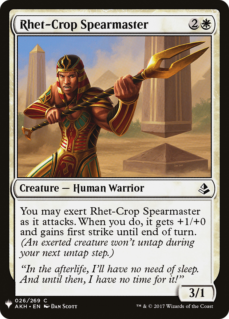 Rhet-Crop Spearmaster (AKH-26) - The List