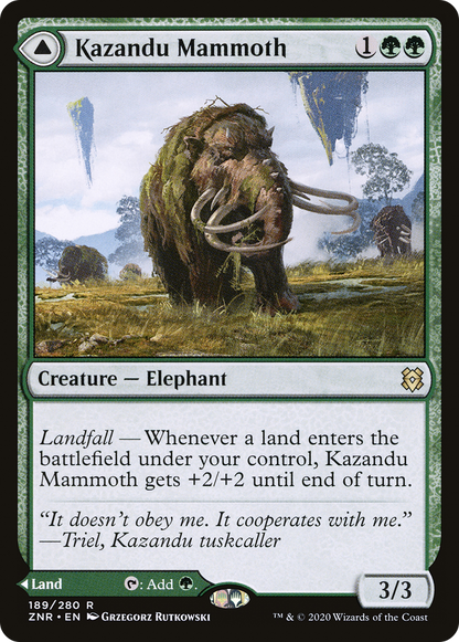 Kazandu Mammoth (189) - Zendikar Rising