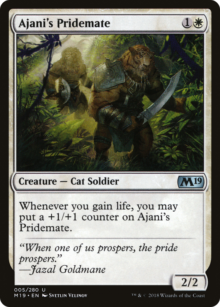 Ajani's Pridemate [Core Set 2019] Foil