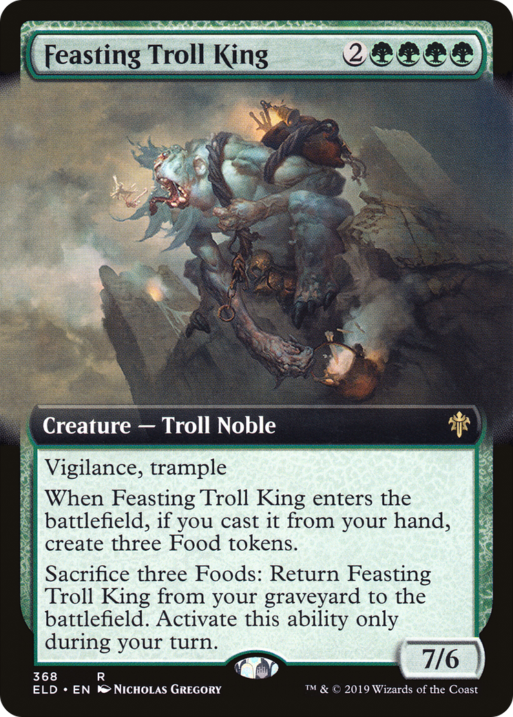 Feasting Troll King (Extended Art) (368) - Throne of Eldraine