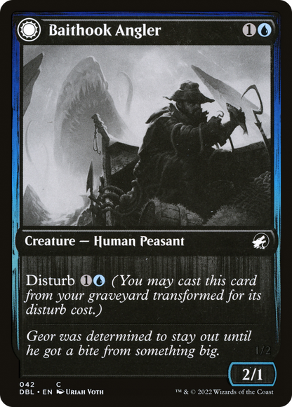 Baithook Angler // Hook-Haunt Drifter (042) Foil - Innistrad: Double Feature