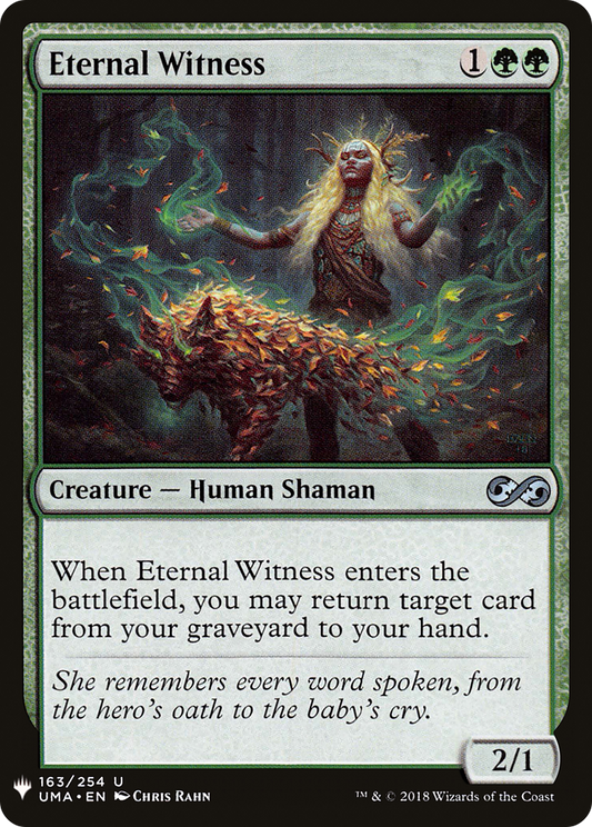 Eternal Witness (UMA-163) - The List