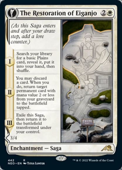 The Restoration of Eiganjo (Extended Art) (442) - Kamigawa: Neon Dynasty