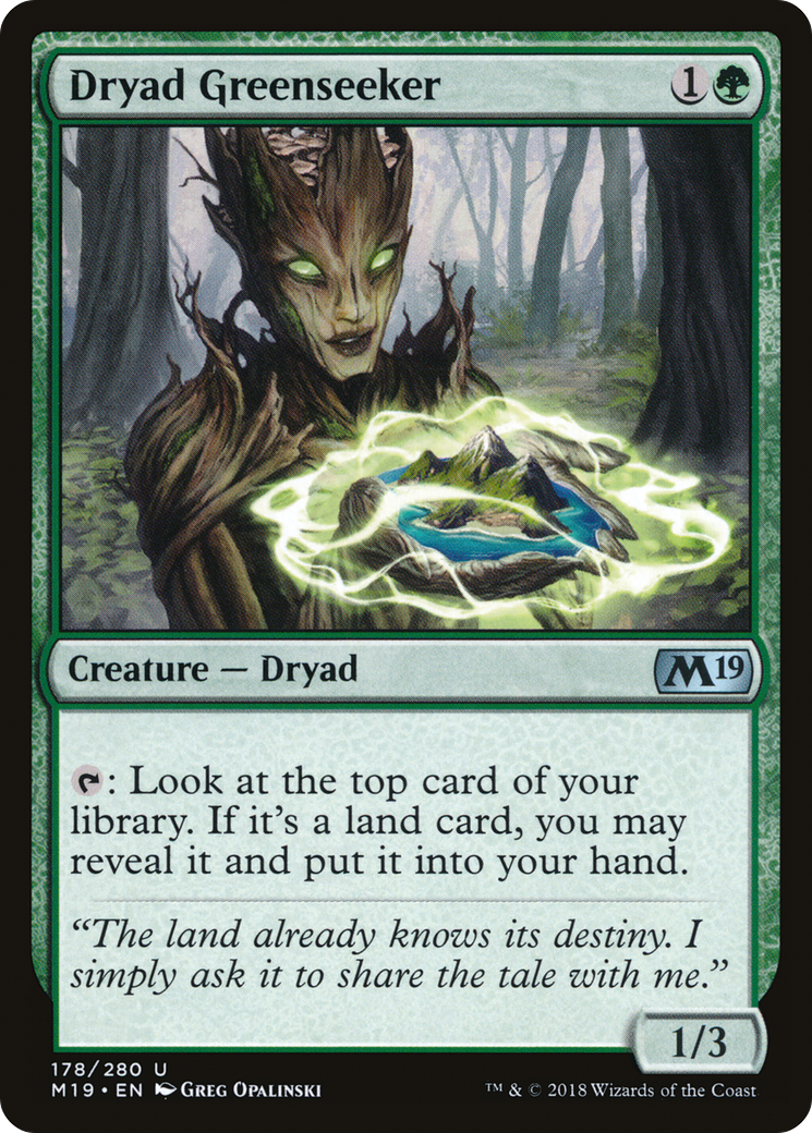 Dryad Greenseeker [Core Set 2019] | Silver Goblin