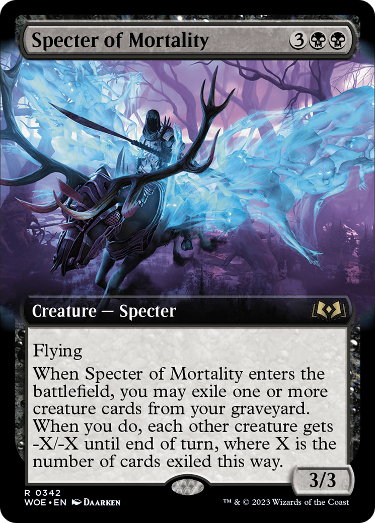 Specter of Mortality (Extended Art) (342) Foil - Wilds of Eldraine