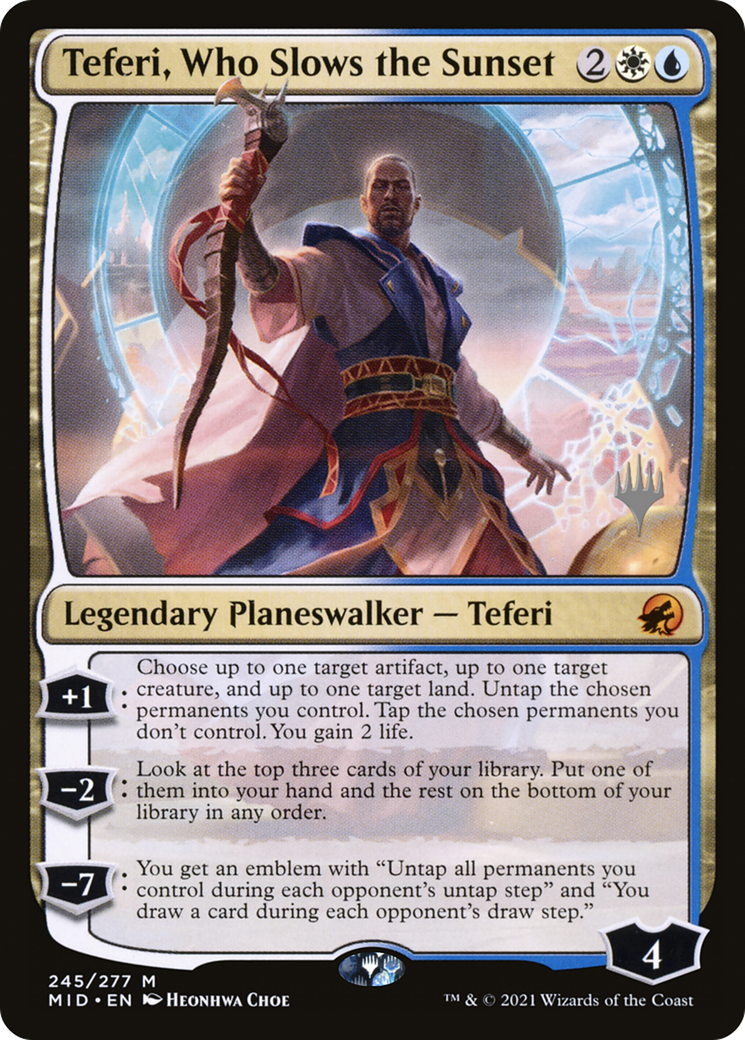 Teferi, Who Slows the Sunset (Promo Pack) [Innistrad: Midnight Hunt Promos]