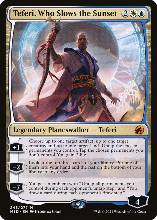 Teferi, Who Slows the Sunset (Promo Pack) [Innistrad: Midnight Hunt Promos]