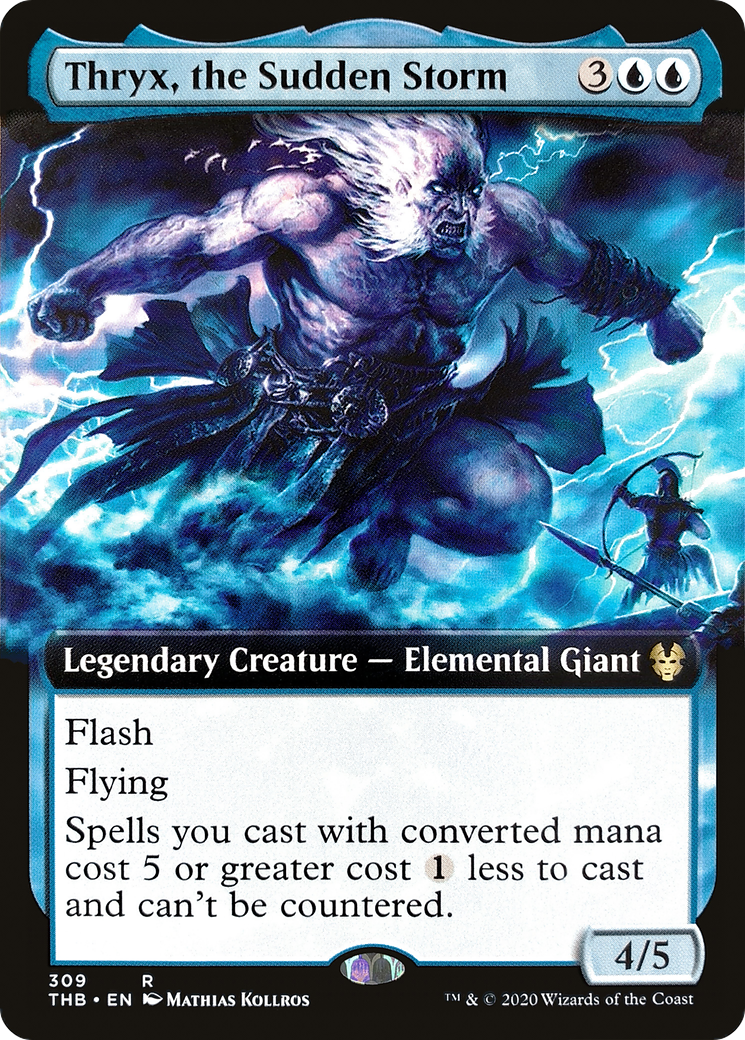 Thryx, the Sudden Storm (Extended Art) (309) Foil - Theros Beyond Death