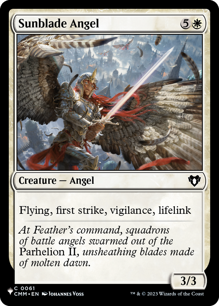 Sunblade Angel (CMM-61) - The List