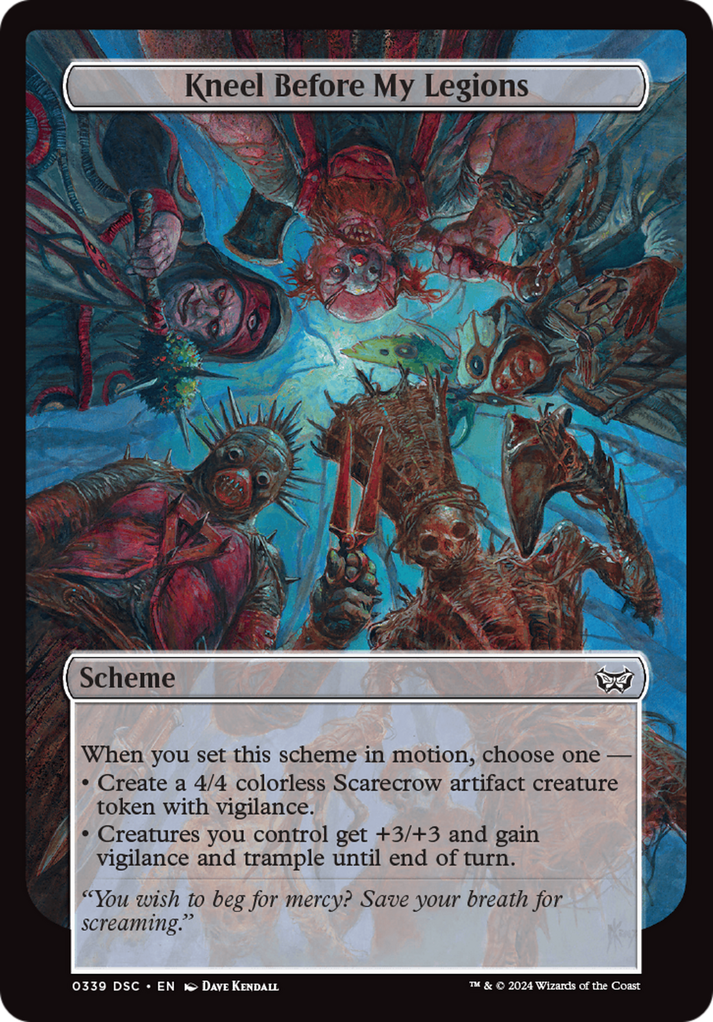 Kneel Before My Legions (Full Art) [Duskmourn: House of Horror Commander]