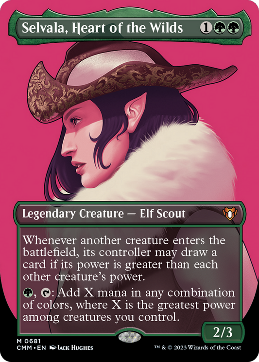 Selvala, Heart of the Wilds (Borderless Profile) [Commander Masters] Foil