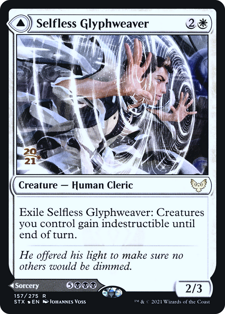 Selfless Glyphweaver (157) Foil - Strixhaven: School of Mages Promos