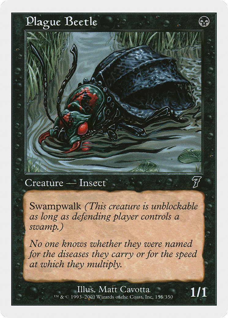 Plague Beetle (155) Foil - Seventh Edition