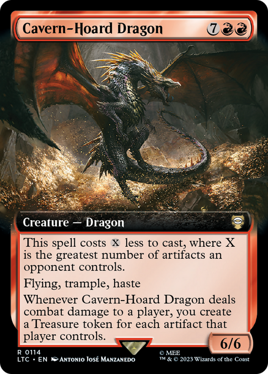 Cavern-Hoard Dragon (Extended Art) [The Lord of the Rings: Tales of Middle-Earth Commander] Foil