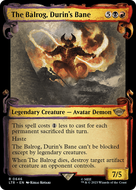 The Balrog, Durin's Bane (Showcase) (646) Foil - The Lord of the Rings: Tales of Middle-earth