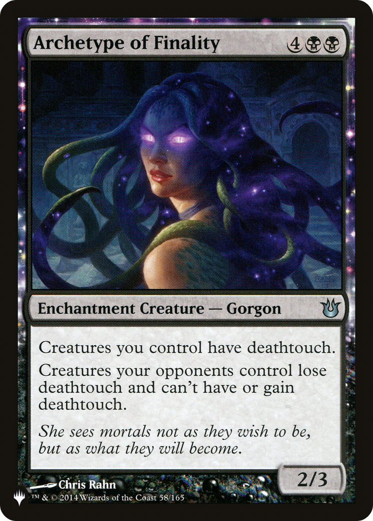 Archetype of Finality (BNG-58) - The List