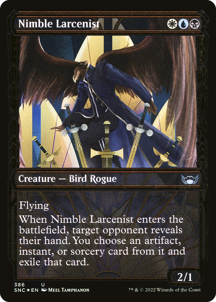 Nimble Larcenist (Showcase Golden Age Gilded Foil) [Streets of New Capenna] | Silver Goblin