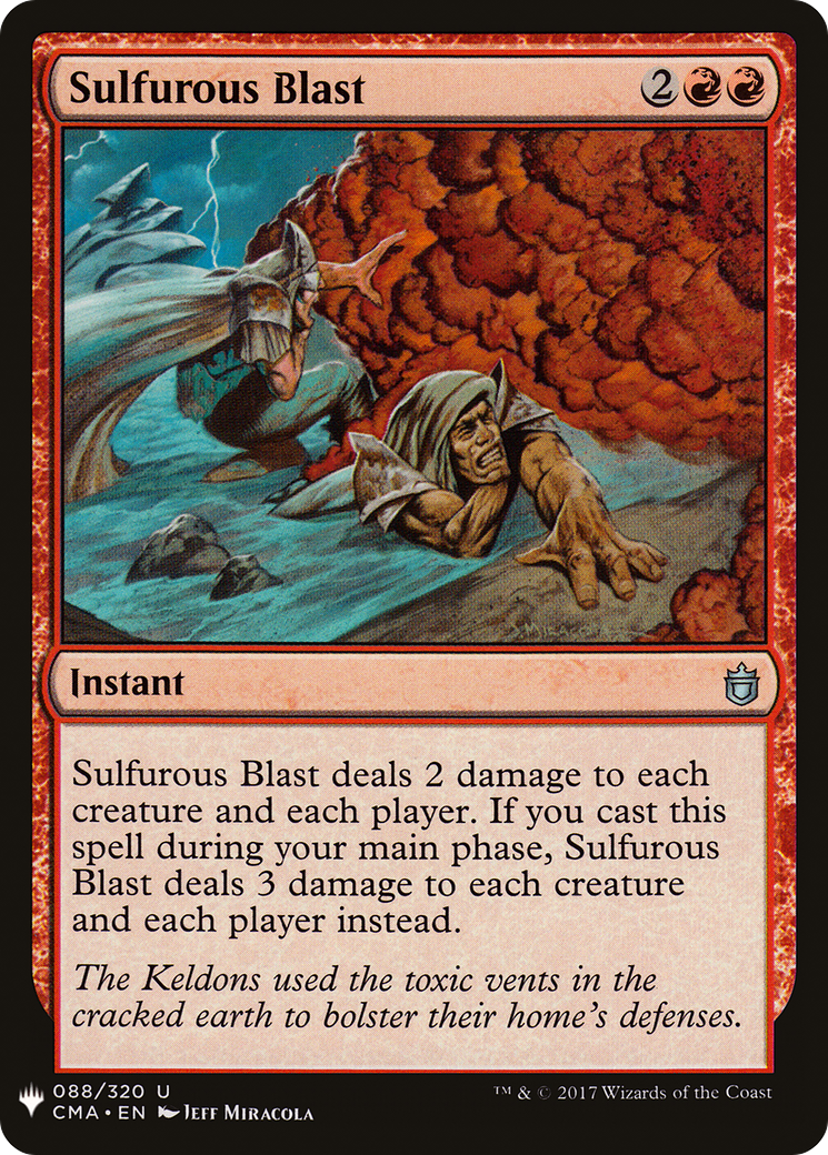 Sulfurous Blast (CMA-88) - The List
