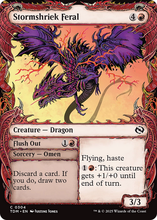 Stormshriek Feral // Flush Out (Showcase) (304) - Tarkir: Dragonstorm