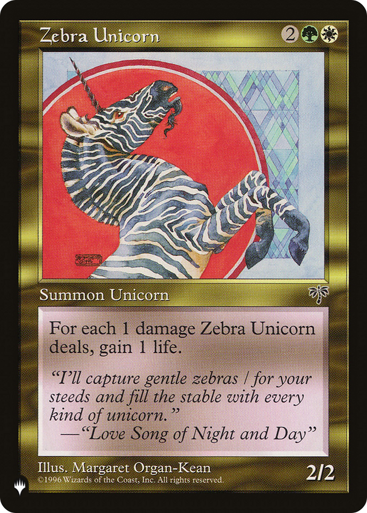 Zebra Unicorn (Retro) (MIR-290) - The List
