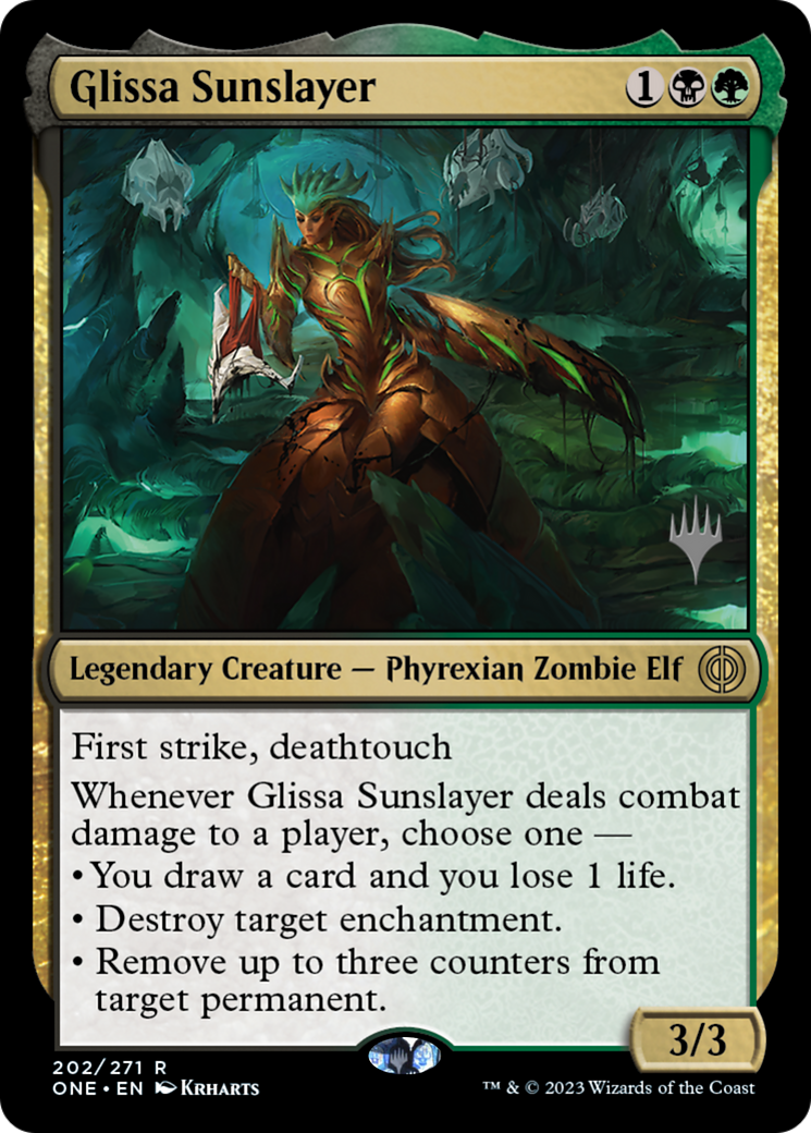 Glissa Sunslayer (202p) Foil - Phyrexia: All Will Be One Promos