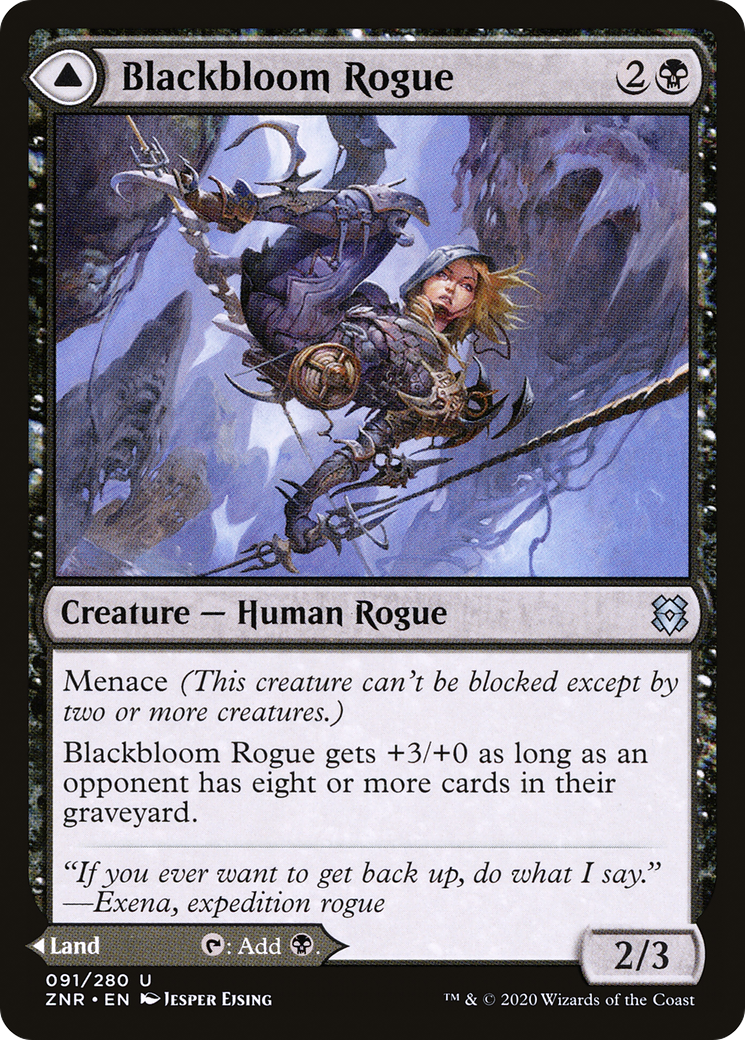 Blackbloom Rogue // Blackbloom Bog (091) Foil - Zendikar Rising