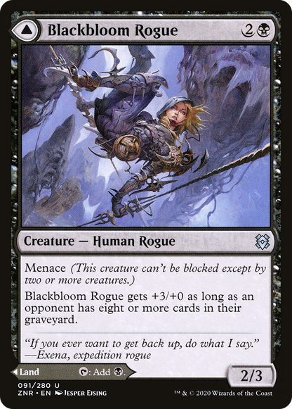 Blackbloom Rogue // Blackbloom Bog (091) Foil - Zendikar Rising