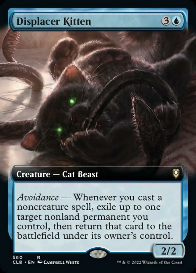 Displacer Kitten (Extended Art) [Commander Legends: Battle for Baldur's Gate] | Silver Goblin