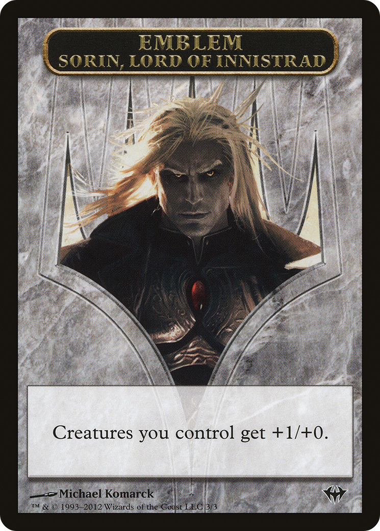 Sorin, Lord of Innistrad Emblem [Dark Ascension Tokens] | Silver Goblin