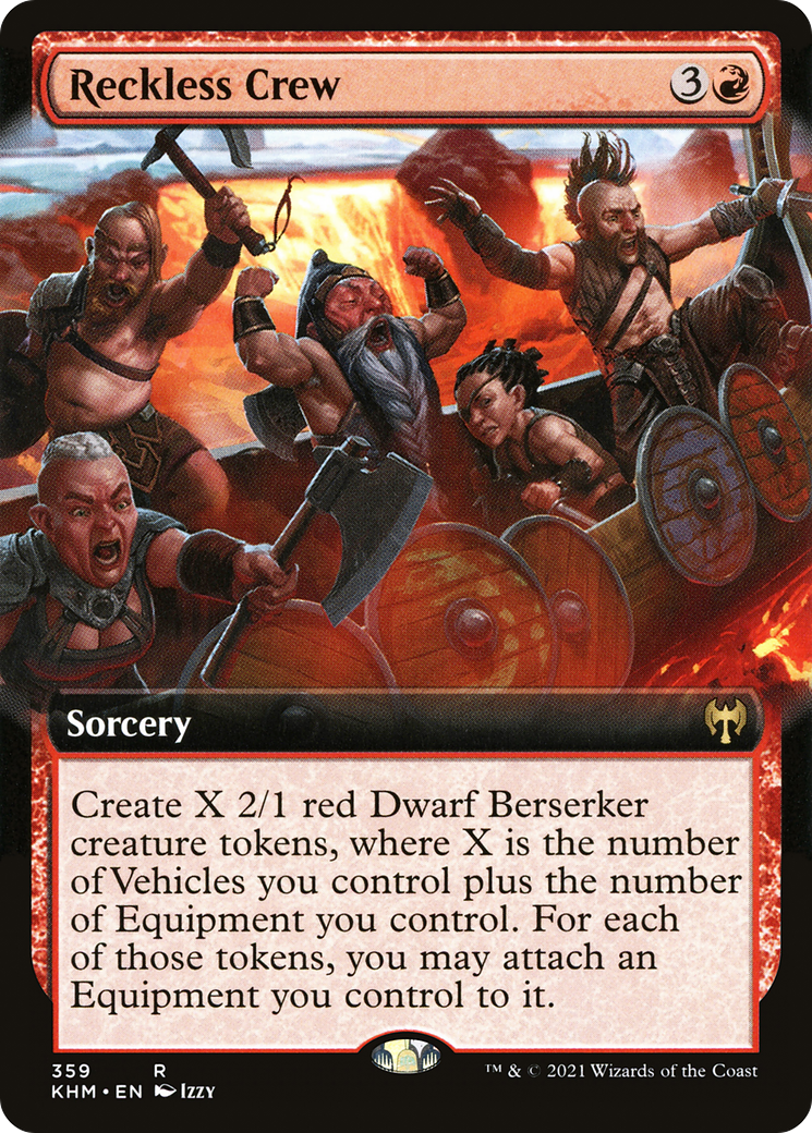 Reckless Crew (Extended Art) (359) Foil - Kaldheim