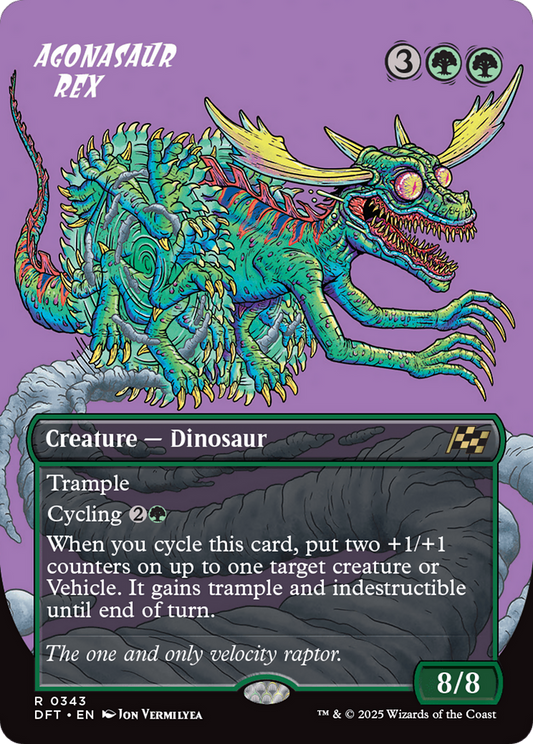 Agonasaur Rex (Borderless) Foil (343) - Aetherdrift