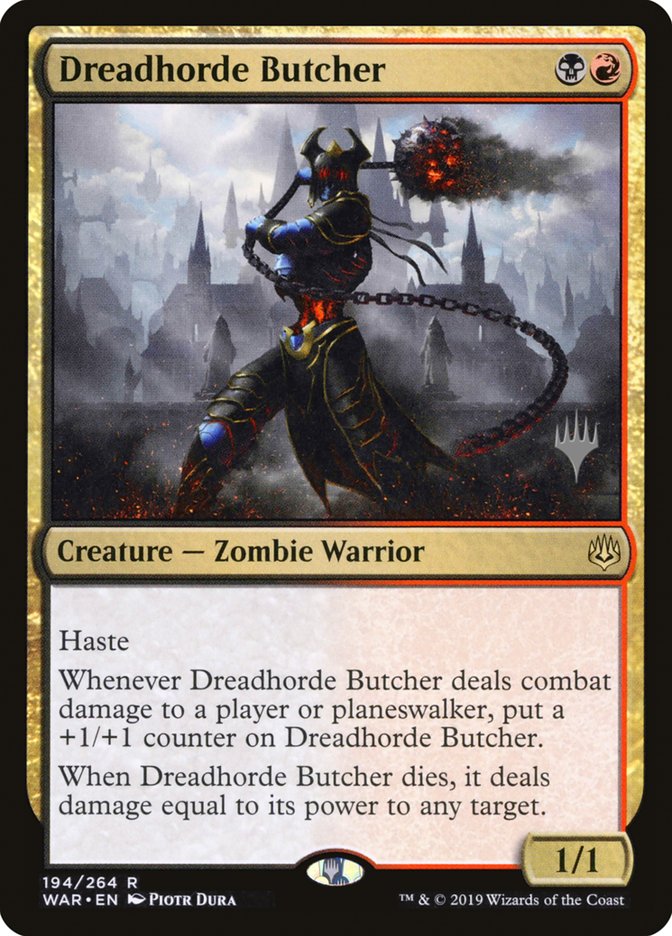 Dreadhorde Butcher (Promo Pack) [War of the Spark Promos] | Silver Goblin