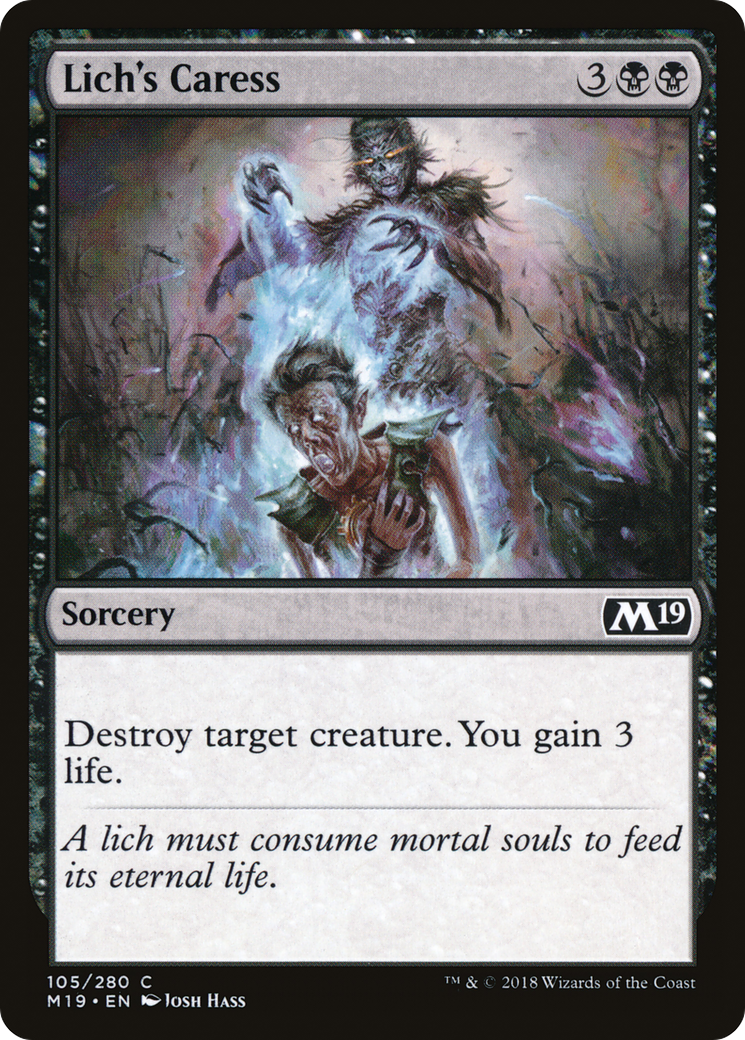 Lich's Caress (105) Foil - Core Set 2019