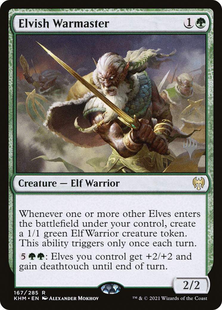 Elvish Warmaster (167p) - Kaldheim Promos