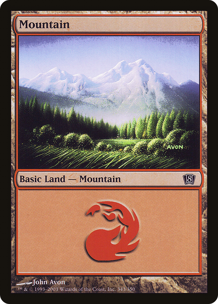 Mountain (343) Foil - Eighth Edition