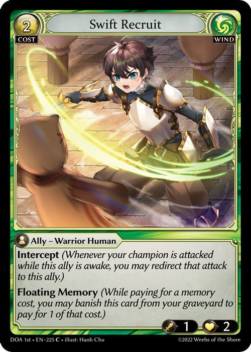 Swift Recruit (225) [Dawn of Ashes: 1st Edition] Foil