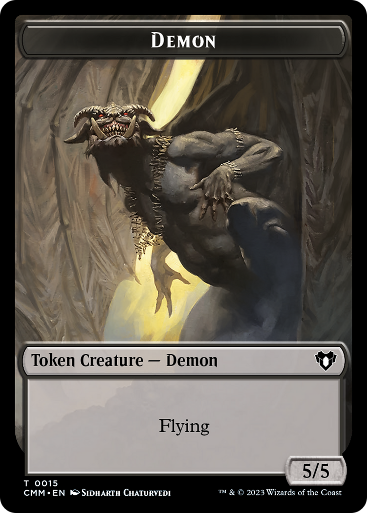 Demon Token [Commander Masters Tokens] | Silver Goblin