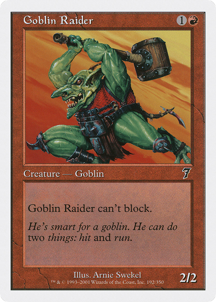 Goblin Raider (192) Foil - Seventh Edition