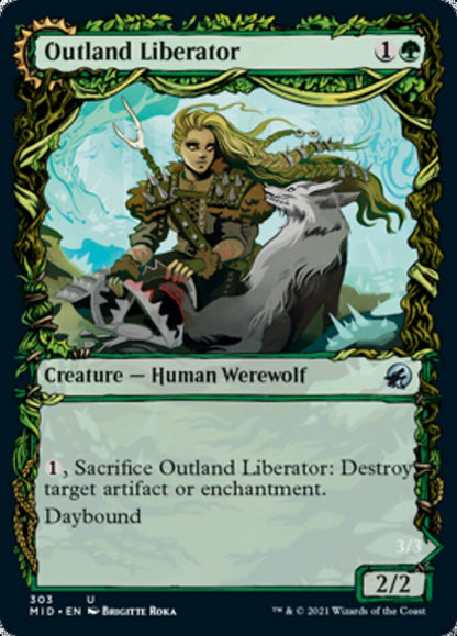 Outland Liberator // Frenzied Trapbreaker (Showcase) (303) Foil - Innistrad: Midnight Hunt