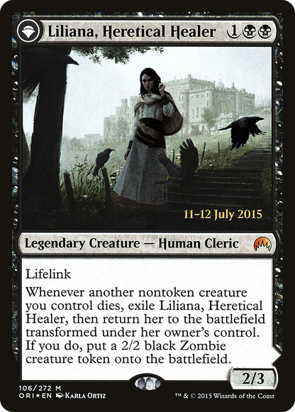 Liliana, Heretical Healer // Liliana, Defiant Necromancer (106s) Foil - Magic Origins Promos