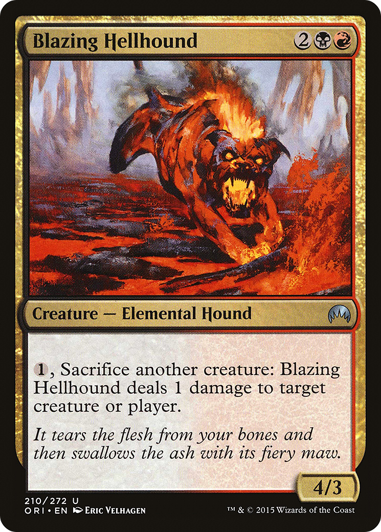 Blazing Hellhound (210) Foil - Magic Origins