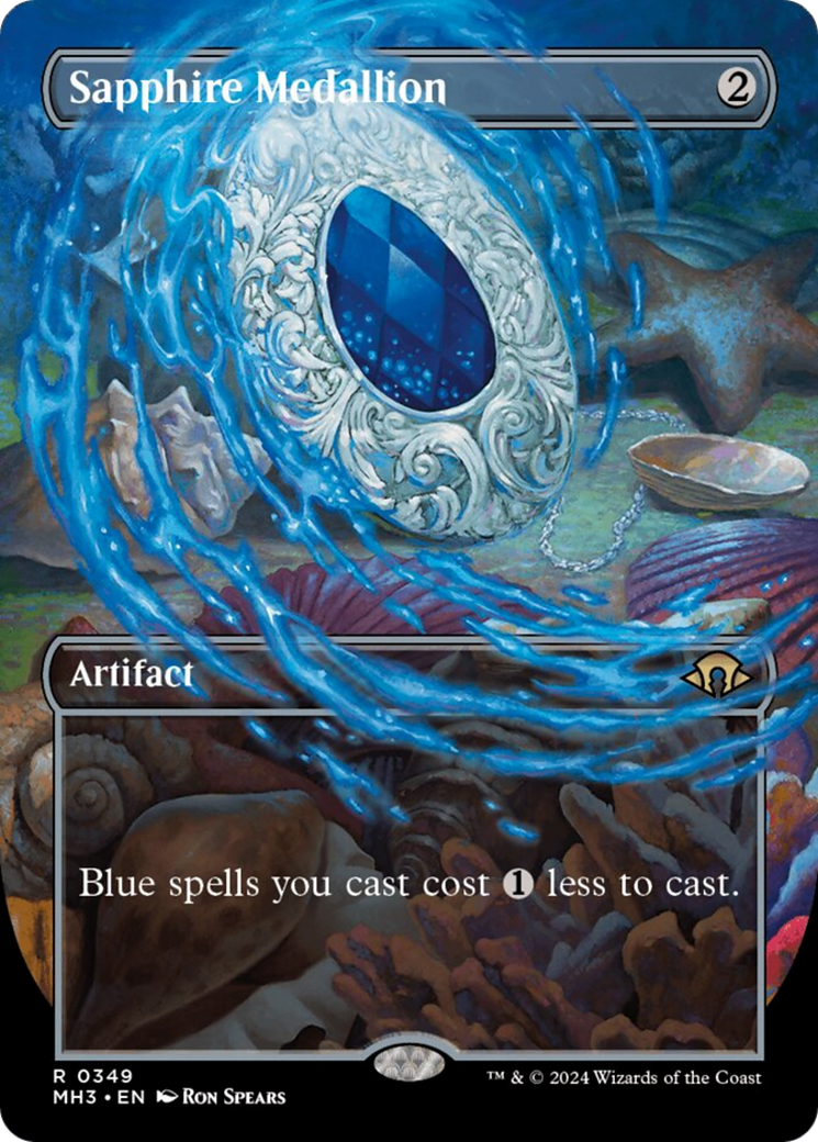 Sapphire Medallion (Borderless) [Modern Horizons 3] | Silver Goblin