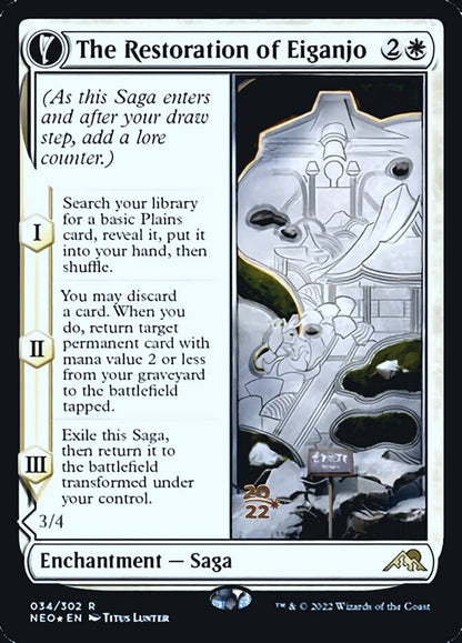 The Restoration of Eiganjo (034) Foil - Kamigawa: Neon Dynasty Promos